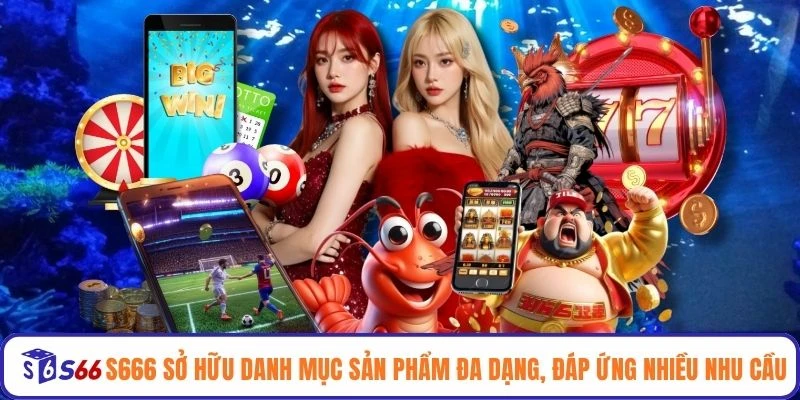 S666 sở hữu danh mục sản phẩm đa dạng, đáp ứng nhiều nhu cầu